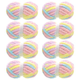 MABOZOO Tie Dye Chunky Yarn for Crocheting & Knitting, 8 Pack - Soft Plush Yellow Fluffy Jumbo Chenille Yarn,Giant Thick Fuzzy B