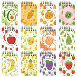 Flutesan 12 Sets Fruit Small Notebook Bulk