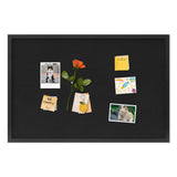 DAHAPYBOO Cork Board with Linen Black,Bulletin Board 30x20,Corkboards for Office Home School Message Board or Vision Board Decor
