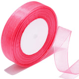 Bsikon 3/4 Inch Sheer Organza Ribbon 50 Yards Peach Chiffon Ribbon for Gift Wrapping,Bouquets,Wedding,DIY Craft