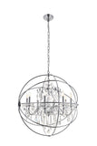 Living District Cordelia 8-Light Transitional Metal Pendant In Chrome