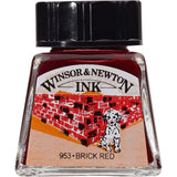 Winsor & Newton Drawing Ink, 14ml Bottle, Brick Red