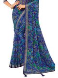 Satrani Womens Polyester Saree (1976St511_Blue)