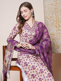 Anni Designer Women'S Rayon Blend Straight Printed Kurta With Pant & Dupatta (Madhu Yellow-Vks02_S_Yellow_Small),Yellow,S,,,