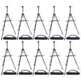 U.S. Art Supply 66 Black Metal Tripod Easel Display (10 Pack) - Adjustable 20- 5.5', Holds 32 Canvas - Floor/Tabletop Easel Stan
