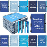 100 Sets/200 Pcs Employee Appreciation Gifts Bulk Inspirational Notebooks with Motivational Pens, Small Notepads for Coworkers