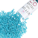 Miyuki Delica Seed Beads - Size 11/0 (1.6 mm), DB2133, Duracoat Opaque Azure, 7.2 g, Approx. 1440 Beads, Made in Japan