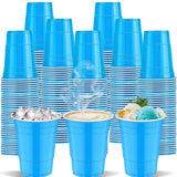 cssopenss 120 pcs 16 oz Blue plastic cups 16 oz Blue cups Blue Party Cups Fourth of July Party Decorations Plastic Cups for drin