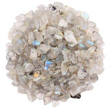 500 pcs Natural Chip Stone Beads, Gray Labradorite 5-8 mm Irregular Gemstones Healing Crystal Loose Rocks Bead Hole Drilled for