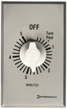 Intermatic FF5M 5Minute Spring Loaded Wall Timer SPST No Hold Enhance Energy Efficiency with Universal Compatibility Automa