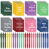 Culudea Sprial Notebooks with Pens Bulk, 48 Pack, 5.5 x 4.7 Inch, Art
