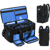 Large Dj Cable Bag with Laptop and Microphone Pocket, Dj Bag for Equipment with 8 Detachable Dividers and Padded Bottom, Dj Gig