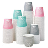 LITOPAK 300 Pack 3 oz Disposable Bathroom Cups, Colorful Disposable Mouthwash Cups, Small Disposable Cups, Mini Paper Cups for P