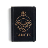 Mooch Zodiac Sign Cancer 120 Gsm Paper Diary | Brown Paper (Khaki) | Handcrafted Diary With Elastic Closure | Gift For Women | S