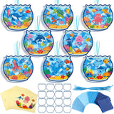 Eersida 32 Sets Summer Suncatcher Crafts, Ocean Fishbowl Craft Kit, Under the Sea DIY Craft Bulk, Ocean Crafts, Summer Window Ar