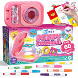 Sticker Maker for Kids - Make Your Own 60 Stickers with DIY Puffy Sticker Kit - Create a 3D Sticker Machine Arts and Crafts for