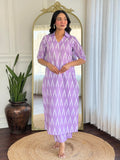 Anni Designer Women'S Rayon Viscose Straight Printed Kurta With Pant (Demeter Onion-Vks02_M_Lavender_Medium),Lavender,M,,,