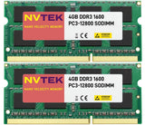 NVTEK 16GB (2X8GB) DDR3 1600MHz PC3-12800 SODIMM 2Rx8 1.35V 204-PIN Non-ECC Laptop PC Computer Memory KIT