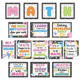 Marspark 15 Pcs Composition Notebook Math Posters for Classroom