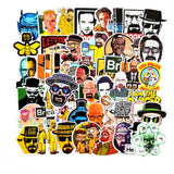 Decal Stickers 50 Pcs Breaking Bad Laptop Sticker Waterproof Vinyl Stickers Car Sticker Motorcycle Bicycle Luggage Decal Graffiti Patches Skateboard Sticker (Breaking Bad) -Like New