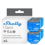 Shelly 1 Gen4 | Wi-Fi, Zigbee & Matter Smart Relay Switch with Dry Contacts, 1-Channel 16A | Home Automation | Alexa, SmartThing