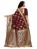 Sugathari Womens Banarasi Saree Pure Kanjivaram Silk Saree Soft New Ladies 2023 Design Wear Pattu Sarees Latest Cotton Party Sari Collections With Blouse Piece For Wedding Sadi (Pari 6 Maroon)