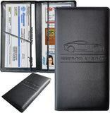 INNPOLE Car Registration and Insurance Holder with Magnetic Shut, Vehicle Glove Box Car Organizer, Men Women Interior Car Access