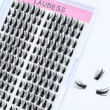 Eyelash Clusters LAUBESS Lash Clusters Individual Lashes Cluster Eyelash Extensions DIY at Home Waterproof Cluster Lashes (Manga