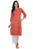 Gosriki Women'S Cotton Kurta (Kur190019_Small_Red),Small,,B07QBFZGBT