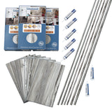 Palisade 25.6 in. x 14.8 in. Interlocking Vinyl Tile Shower and Tub Surround Kit in Louvre Granite