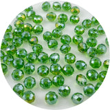 Mulutoo 70Pcs 10MM Briolette Crystal Glass Beads Faceted Rondelle Glass Beads with Hole Glass Spacer Beads for Jewelry Making Br