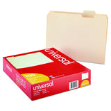 Universal UNV12115EE 1/5Cut Assorted Top Tab File Folders Letter Size, Manila (100/Box)