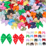 Mini Satin Ribbon Polka Dot Bows: Small Tiny DIY Crafts Sewing Appliques Gift Wrapping Party Decorations 200pcs (20colors x 10)