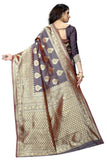 Sugathari Womens Banarasi Saree Pure Kanjivaram Silk Saree Soft New Ladies 2023 Design Wear Pattu Sarees Latest Cotton Party Sari Collections With Blouse Piece For Wedding Sadi (Sam Pari-24 Grey)