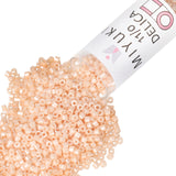 Miyuki Delica Seed Beads - Size 11/0 (1.6 mm), DB1532, Opaque Light Peach Ceylon, 7.2 g, Approx. 1440 Beads, Made in Japan