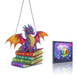 VAIIEYO Dragon Diamond Art Hanging Ornament, Animal Diamond Painting Suncatchers Window Hanging Kit with Chain, 7.5x7.5 inch Cry