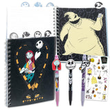 Nightmare Before Christmas Diary with Pens Set Bundle with Jack Skellington Spiral Notebook with Divider Tabs, Pens, Stickers
