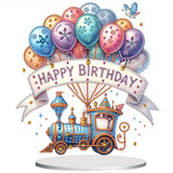 VODAPYC Birthday Party Diamond Art Tabletop Painting Kit, DIY Stand Up Double Sided Special Shaped Diamond Painting Desktop Orna