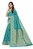 Sugathari Womens Art Silk Firozi Kanchipuram Saree (San Pari S-1 Firozi)