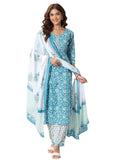 Libas Women'S Cotton Kurta Sets (400076O_Blue_M)