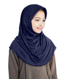 Mehar Hijab GirlS Modest & Stylish Little Heena Hijab (Medium, Navy Blue)