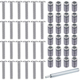 MorningRo 49 Piece Kit - Hurricane Shutter Hardware Hurricane Sidewalk Bolt Kit 18-8 Hardware Stainless Steel Bolt Combo with Ma