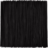 Hapeper 200 Pieces Christmas Pipe Cleaners Chenille Stems for Arts Crafts Projects Supplies (Black)