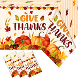 UROINEPA Thanksgiving Tablecloth 3 Pcs Fall Table Cloths Rectangle Maple Leaf Pumpkin Table Cloth Autumn Tablecover for Thanksgi