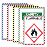 Magnetic Safety Striped Document Frame, Assorted, 6 x 9, 16/BX, 44269