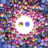 Meibite Hotfix Rhinestones Bulk, 3000PCS Rainbow Hot Fix Rhinestones for Clothes DIY Decoration Crafts, Rainbow, SS8, 2.3-2.5mm