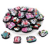 HHCFAST 30Pcs Focal Silicone Beads for Keychain Making Bulk Silicone Focal Beads for Pens Necklace and Bracelets(Skeleton)