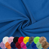 Nylon Spandex Fabric, 80% Nylon, 20% Spandex, Swimwear, Activewear Fabric 4 Way Stretch Sports, Dance, Yoga (Blue, 1 Yard)