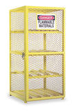Durham Steel/Iron Horizontal Cylinder Storage Cabinet, EGCC8-50, 8 Cylinder Capacity, 30 Length x 30 Width x 71-3/4 Height, Yell