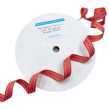 USA | American Made 3/8 Orange Guava Striped Grosgrain Ribbon (Orange, White, Hot Pink Ribbon) - 100 Yards (Multiple Widths & Ya